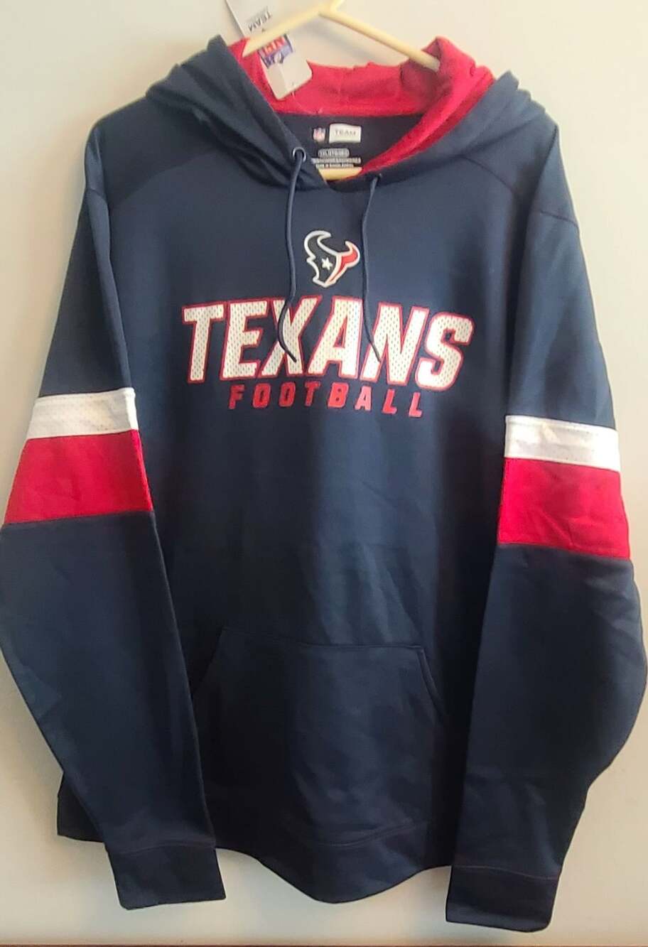 Houston Texans Hoodie NFL Team Apparel Size 2XL Navy Red White New With Tags
